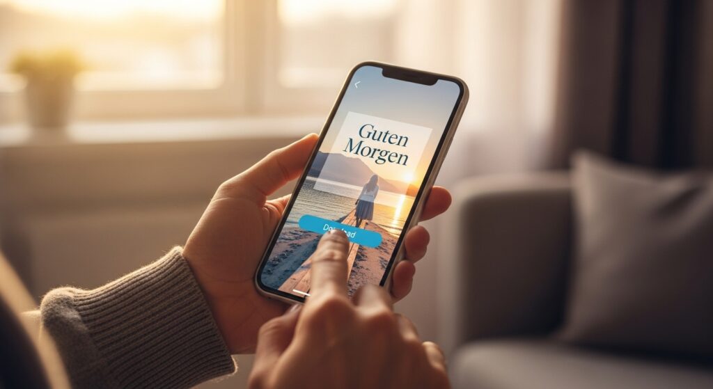 So kannst du unsere Bilder ganz einfach auf dein Handy speichern